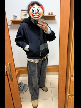 「BURBERRY（バーバリー）のアイテム」を使った、tak8.hさん（メンズ・174cm）の冬コーディネート