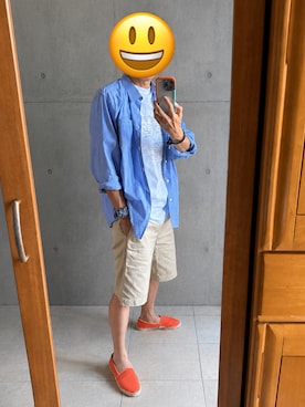 「PRADA（プラダ）のアイテム」を使った、tak8.hさん（メンズ・174cm）の夏コーディネート