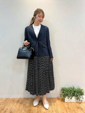 「ドレスキップ」｜「アイテム（ジャケット/アウター）」を使った、reinaさん（レディース・156cm）の春コーディネート