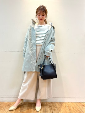 「スカラップ」｜「アイテム（モッズコート）」を使った、reinaさん（レディース・156cm）の冬コーディネート