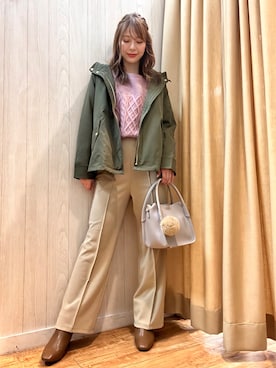 「ドレスキップ」｜「アイテム（ブルゾン）」を使った、reinaさん（レディース・156cm）の秋コーディネート