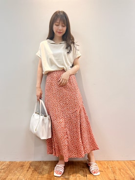 「DRESKIP（ドレスキップ）のアイテム（サンダル）」を使った、reinaさん（レディース・156cm）の夏コーディネート