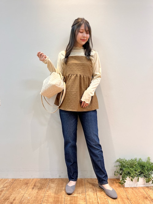louren ぺプラムキャミソール レザーライク ぺプラム Camisole