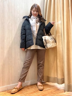 「ドレスキップ」｜「アイテム（ダウンジャケット/コート）」を使った、reinaさん（レディース・156cm）の秋コーディネート