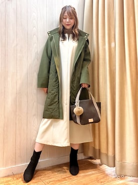 「ドレスキップ」｜「アイテム（その他アウター）」を使った、reinaさん（レディース・156cm）の冬コーディネート
