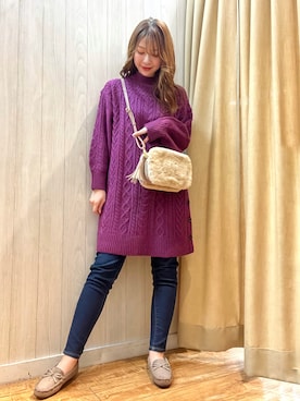 「ドレスキップ」｜「アイテム（チュニック）」を使った、reinaさん（レディース・156cm）の秋コーディネート