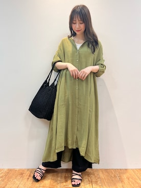 「DRESKIP（ドレスキップ）のアイテム（サンダル）」を使った、reinaさん（レディース・156cm）の夏コーディネート