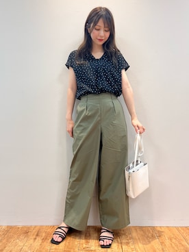 「DRESKIP（ドレスキップ）のアイテム（サンダル）」を使った、reinaさん（レディース・156cm）の夏コーディネート