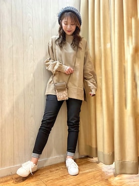 「ドレスキップ」｜「アイテム（ハンチング/ベレー帽）」を使った、reinaさん（レディース・156cm）の秋コーディネート