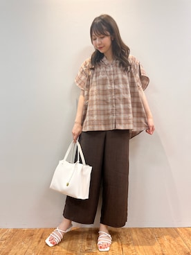 「DRESKIP（ドレスキップ）のアイテム（サンダル）」を使った、reinaさん（レディース・156cm）の夏コーディネート