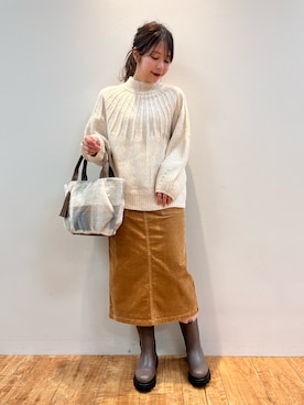 「DRESKIP（ドレスキップ）のアイテム（バッグ）」を使った、reinaさん（レディース・156cm）の冬コーディネート