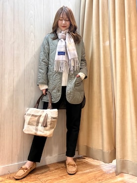 「ドレスキップ」｜「アイテム（ブルゾン）」を使った、reinaさん（レディース・156cm）の冬コーディネート