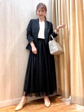 「ドレスキップ」｜「アイテム（ジャケット/アウター）」を使った、reinaさん（レディース・156cm）の冬コーディネート