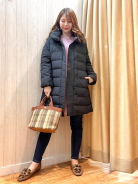「ドレスキップ」｜「アイテム（ダウンジャケット/コート）」を使った、reinaさん（レディース・156cm）の冬コーディネート