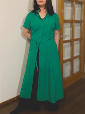 トップスを使った シャツワンピースを羽織る の人気ファッションコーディネート Wear