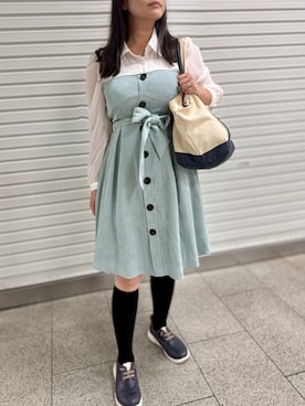 「アイテム（ワンピース/ドレス）」を使った、tsubasa harada    さん（レディース・151cm）の秋コーディネート