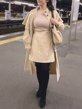 「MAJESTIC LEGON（マジェスティックレゴン）のアイテム（その他アウター）」を使った、tsubasa harada    さん（レディース・151cm）の秋コーディネート