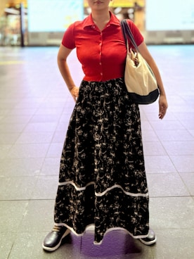 「アイテム（スカート）」を使った、tsubasa harada    さん（レディース・151cm）の夏コーディネート