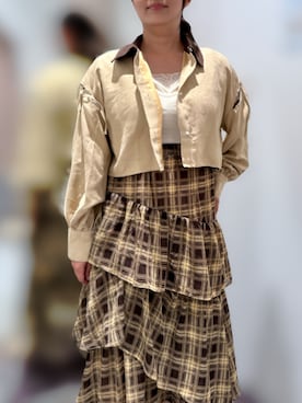「アイテム（タンクトップ）」を使った、tsubasa harada    さん（レディース・151cm）の秋コーディネート