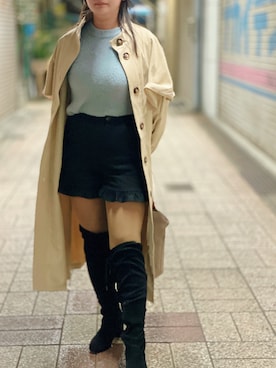 「MAJESTIC LEGON（マジェスティックレゴン）のアイテム（その他アウター）」を使った、tsubasa harada    さん（レディース・151cm）の秋コーディネート