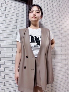 「アイテム（セットアップ）」を使った、tsubasa harada    さん（レディース・151cm）の春コーディネート