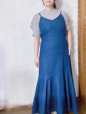 「シンフルコーデ」｜「アイテム（ワンピース/ドレス）」を使った、tsubasa harada    さん（レディース・151cm）の夏コーディネート