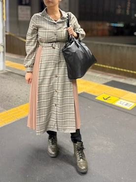 「アイテム（ワンピース/ドレス）」を使った、tsubasa harada    さん（レディース・151cm）の秋コーディネート