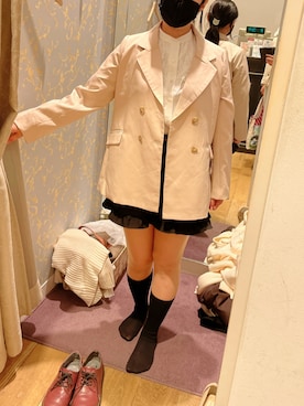 「MAJESTIC LEGON（マジェスティックレゴン）のアイテム（テーラードジャケット）」を使った、tsubasa harada    さん（レディース・151cm）の秋コーディネート
