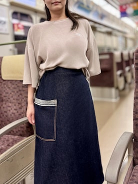 「アイテム（スカート）」を使った、tsubasa harada    さん（レディース・151cm）の夏コーディネート