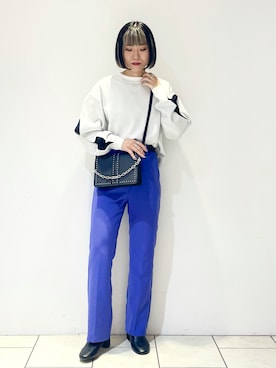 「PAGEBOY（ページボーイ）のチェーンスタッズショルダー（ショルダーバッグ）」を使った、juraさん（レディース・158cm）の秋コーディネート