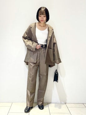 「PAGEBOY（ページボーイ）のチェーンスタッズショルダー（ショルダーバッグ）」を使った、juraさん（レディース・158cm）の秋コーディネート