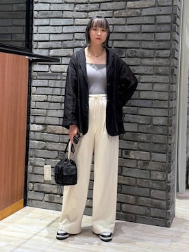 「春服みてみて」｜「アイテム（スウェットパンツ）」を使った、juraさん（レディース・158cm）の春コーディネート