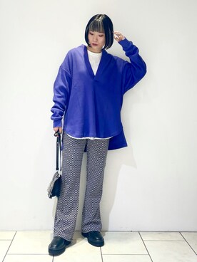 「PAGEBOY（ページボーイ）のチェーンスタッズショルダー（ショルダーバッグ）」を使った、juraさん（レディース・158cm）の秋コーディネート