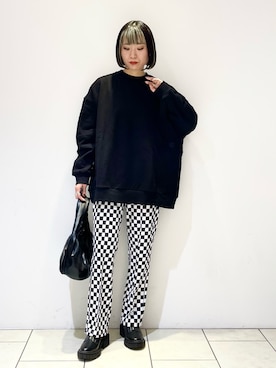 「新年一発目」｜「アイテム（スウェット）」を使った、juraさん（レディース・158cm）の冬コーディネート