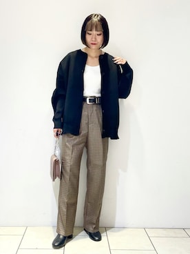 「PAGEBOY（ページボーイ）のチェーンスタッズショルダー（ショルダーバッグ）」を使った、juraさん（レディース・158cm）の秋コーディネート