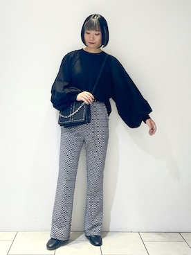 「PAGEBOY（ページボーイ）のチェーンスタッズショルダー（ショルダーバッグ）」を使った、juraさん（レディース・158cm）の秋コーディネート