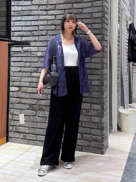 「春服みてみて」｜「アイテム（スウェットパンツ）」を使った、juraさん（レディース・158cm）の春コーディネート