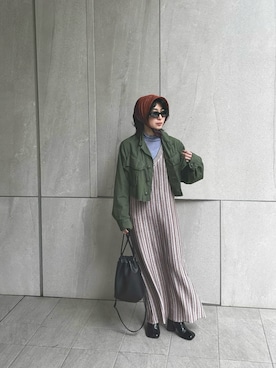 「sahara（サハラ）のアイテム」を使った、small humanさん（レディース・152cm）の春コーディネート