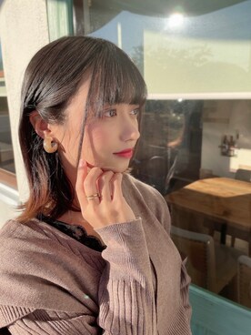 「CENE（セネ）の【CENE】セネ/ダブルライン リング（リング）」を使った、ゆりかさん（レディース・149cm）の秋コーディネート