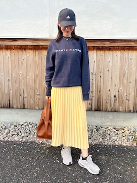 「アイテム（スウェット）」を使った、みさん（レディース・158cm）の夏コーディネート