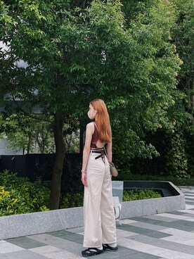 「KEEN（キーン）のアイテム（その他シューズ、ブラック系）」を使った、𝐫𝐮𝐛𝐲さん（レディース・159cm）の夏コーディネート