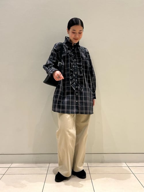 dahl'ia（ダリア） tシャツ 「別注」「dahl'ia」チェック フリル