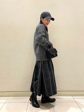 「UNITED ARROWS（ユナイテッドアローズ）のアイテム（キャップ）」を使った、松尾（matsuo）さん（レディース・153cm）の秋コーディネート