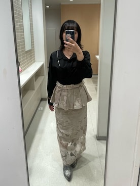 「アイテム（シャツワンピース）」を使った、su__kppさん（レディース・153cm）の秋コーディネート