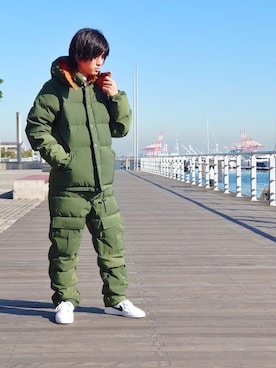 「Crescent Down Works（クレセントダウンワークス）のアイテム」を使った、浩樹さん（メンズ・173cm）の冬コーディネート