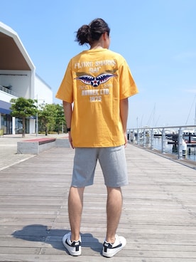 「AVIREX DEPOT」｜浩樹さん（メンズ・173cm）の夏コーディネート