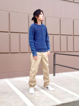 「春ニット」｜浩樹さん（メンズ・173cm・20代）の春コーディネート