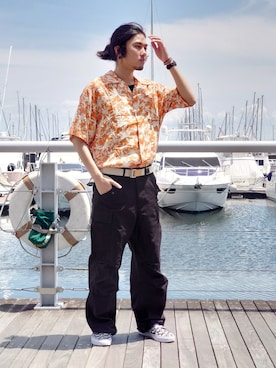 「AVIREX DEPOT」｜浩樹さん（メンズ・173cm）の春コーディネート
