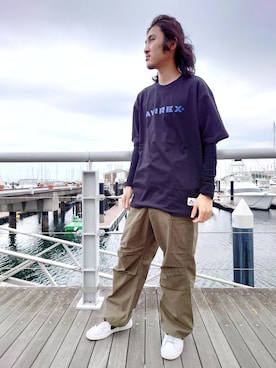 「AVIREX DEPOT」｜浩樹さん（メンズ・173cm）の春コーディネート