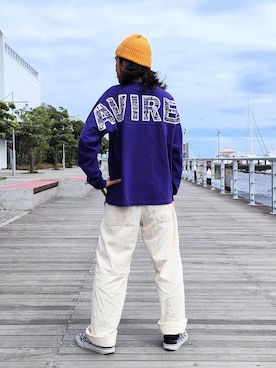 「AVIREX DEPOT」｜浩樹さん（メンズ・173cm）の秋コーディネート